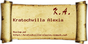 Kratochvilla Alexia névjegykártya